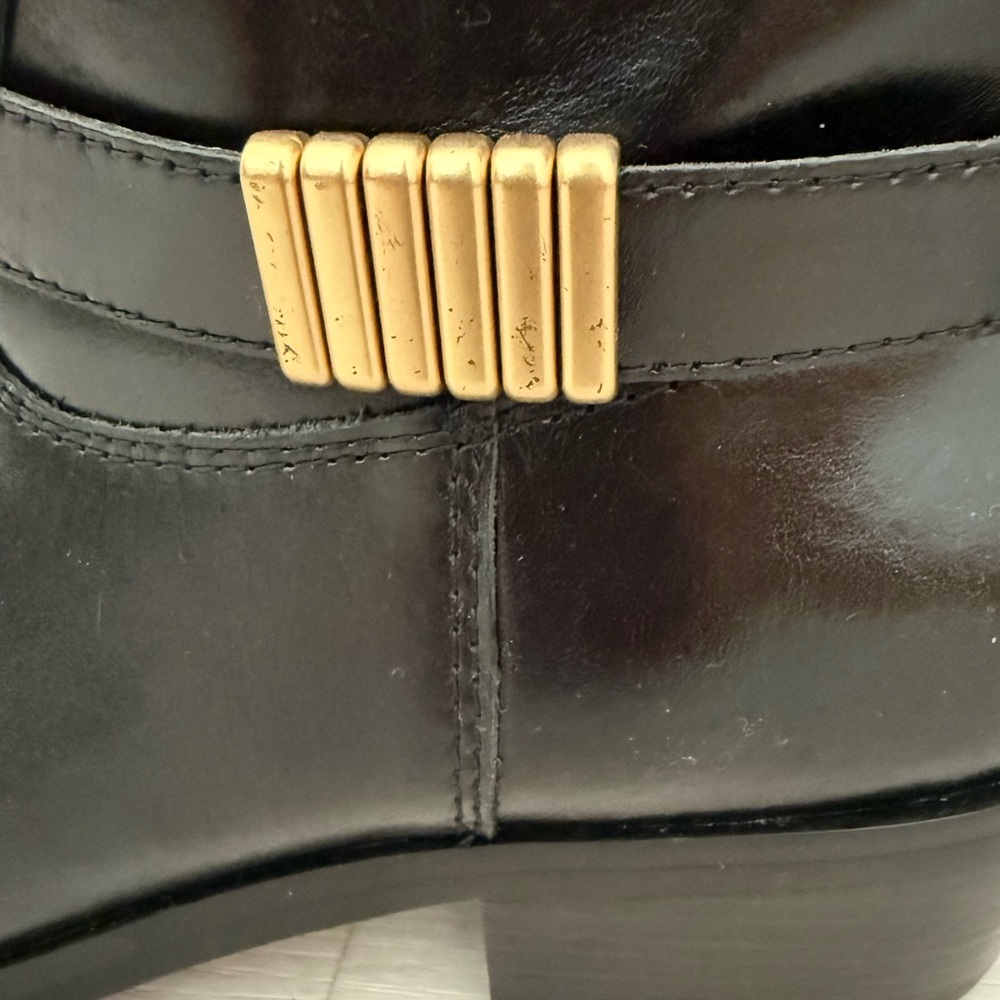 NEW Vince Camuto Melise Black Leather Knee-High Boots Riding Equestrian Style 11 - Picture 10 of 12
